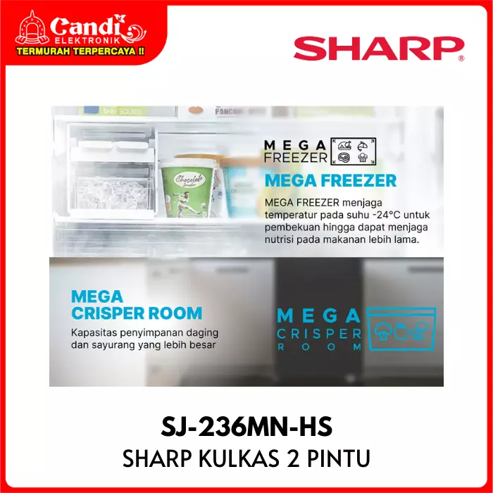 KULKAS 2 PINTU SHARP